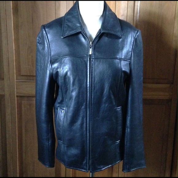 Wilton's black leather insulated jacket. Size SM