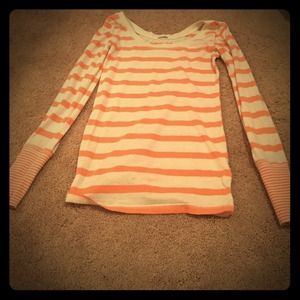 Orange striped long sleeve tshirt