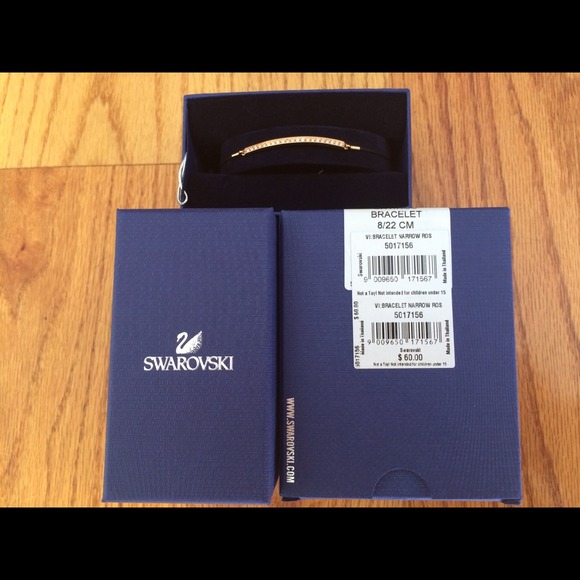 Swarvoski Rose Gold Vi Narrow Bracelet - Picture 4 of 4