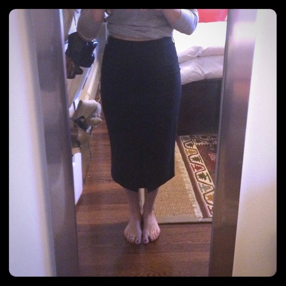 Black Club Monaco midi skirt (8)