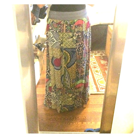 Tribal maxi skirt (M, anthropologie)