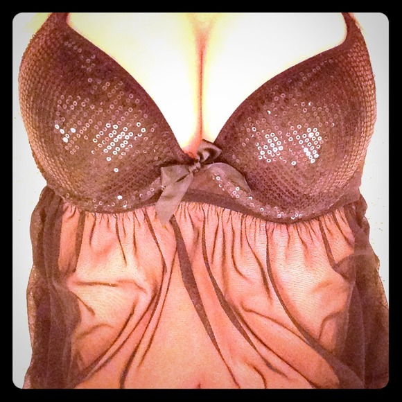 Black babydoll lingerie top 💘