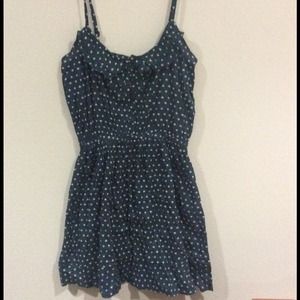 Lovely blue dress with white hearts