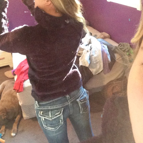 RARE Columbia Purple Fuzzy Sweater - Picture 3 of 4