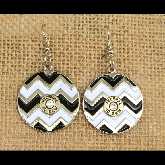 Chevron bullet earrings - Picture 1 of 1