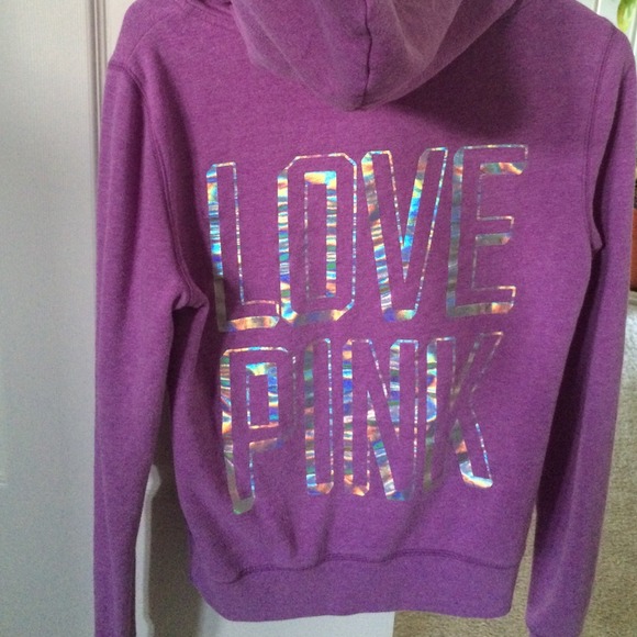 purple hoodie from vs pink