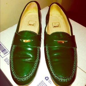 🚦 GREEN PARENT LEATHER LOAFERS 🚦