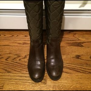 Tory Burch 8.5 Quilted leather Riding boots