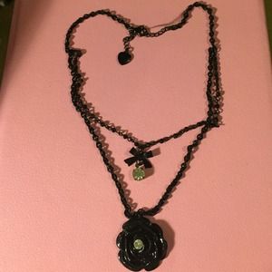 💚Black Betsey Johnson Necklace💚