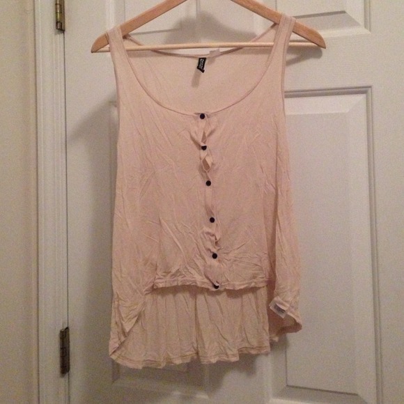 High-Low cream shirt from h&m
