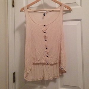 High-Low cream shirt from h&m