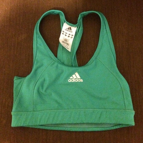Adidas green sports bra