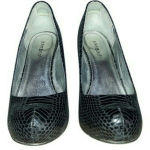 *PUMPS* BLACK SNAKESKIN LOOK
