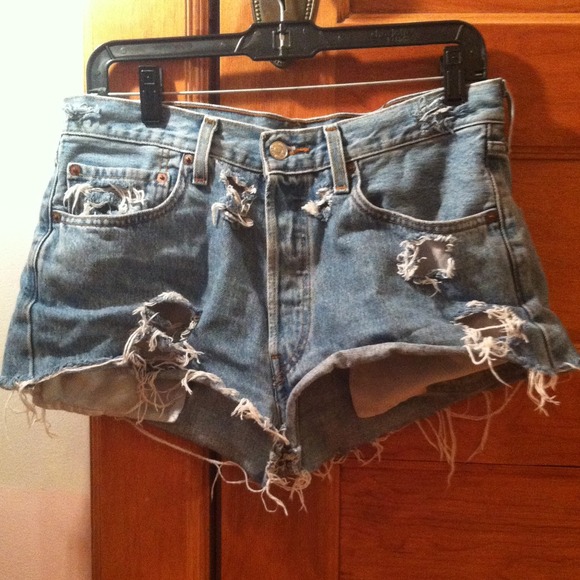 UO Button Up High Waisted Shorts