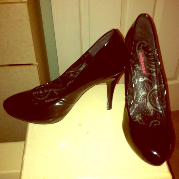 Black dollhouse heels.
