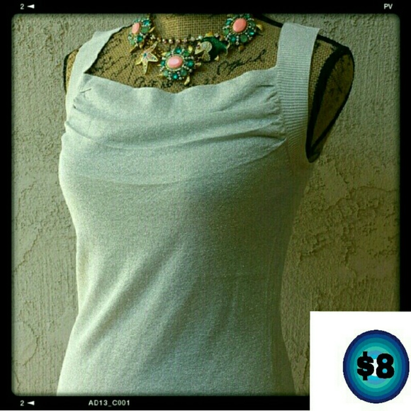 Alfani Tops - 🚨FINAL🚨 Shimmery,silver off white dressy tank