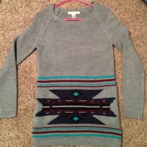 Grey tribal sweater