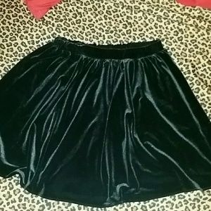 Stretch velvet skirt
