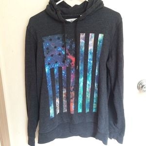 galaxy American flag hoodie