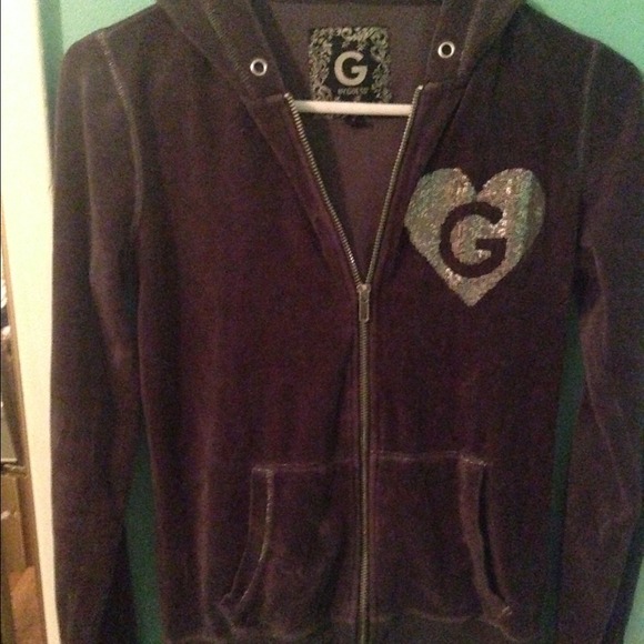G by Guess velour hoodie