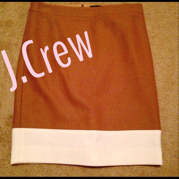 SOLD J.Crew Colorblock Wool Pencil Skirt