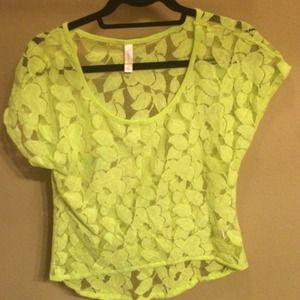 Neon lace top