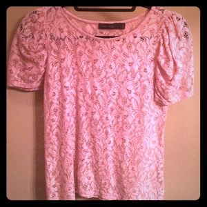 Short sleeve lace top