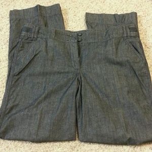 Denim slacks inseam 33.
