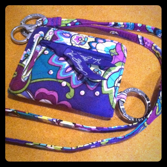Vera Bradley wallet + lanyard
