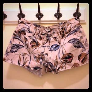 Madewell tropical print cut off shorts