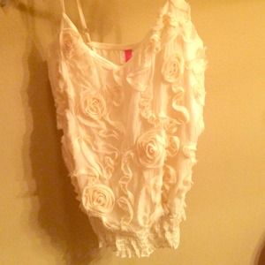 Cream rose top