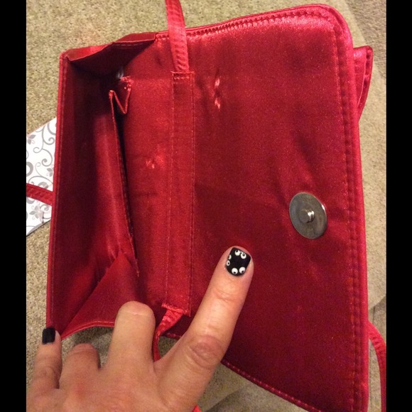 Lulu Townsend Evening Bag-Red - Picture 4 of 4