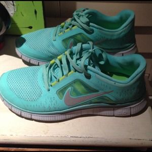 Mint Nike Free Running Shoes