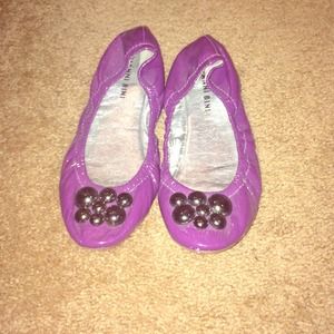Purple studded flats