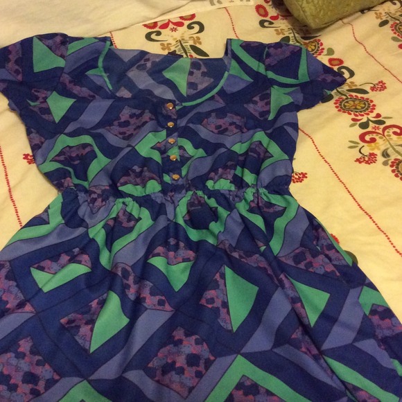 Geometric Design Hello Kitty Dress