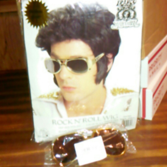 COMPLETE THE ELVIS COSTUME WIG&GLASSES