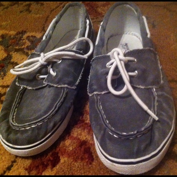 SOLD   Denim Boys Top Siders Size 4...