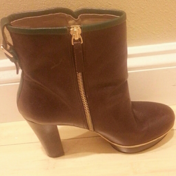 Leather nine west booties