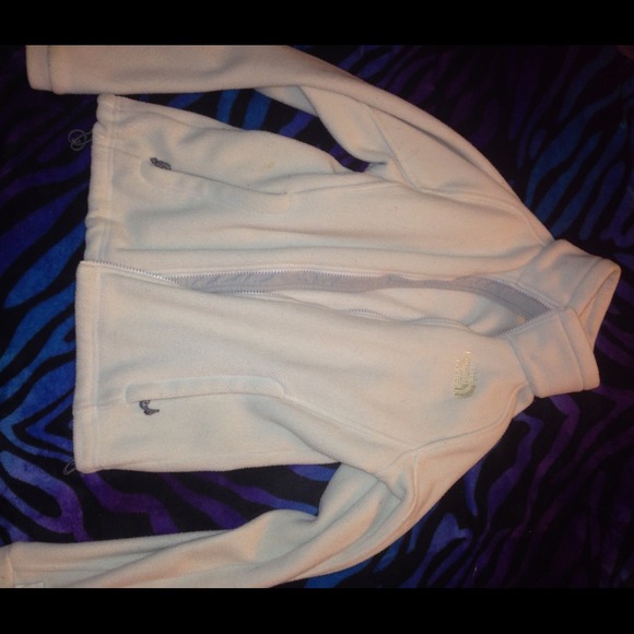 White/cream North Face Jacket