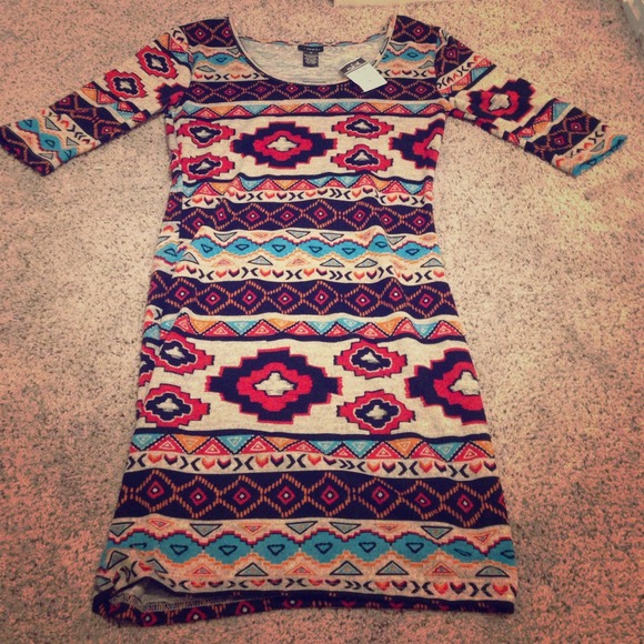 Aztec Print Mini Body Con Dress Rue 21 NWT Size M