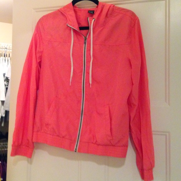 red jacket with white strings