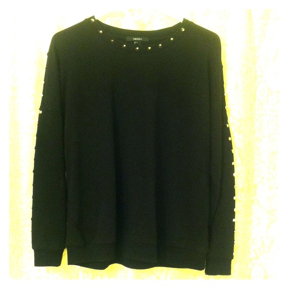 *RESERVED* Cute black studded sweater