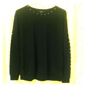 *RESERVED* Cute black studded sweater