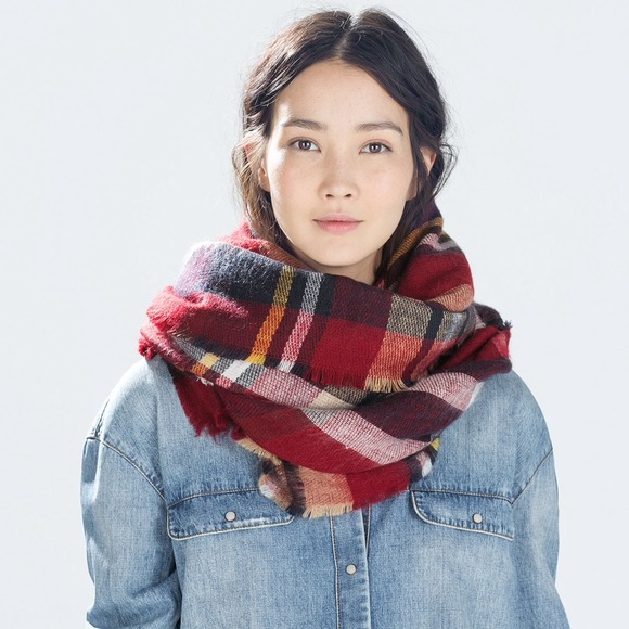 🎉CCO Zara Checked Blanket Scarf