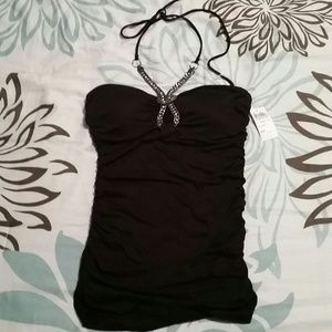 Black halter/tube top