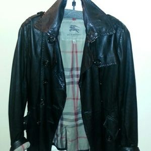 Burberry leather jacket