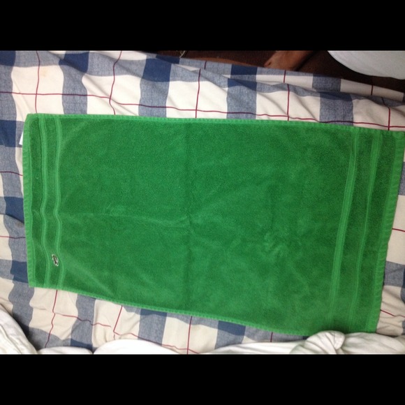 Authentic green Lacoste towel (hair drying towel)