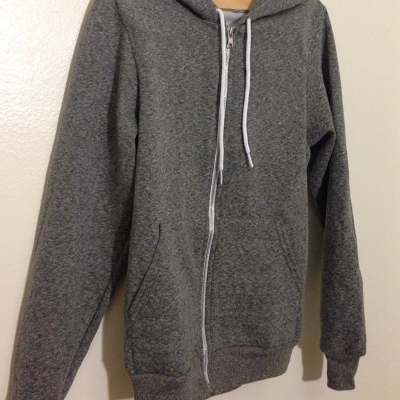 American Apparel Sweaters Salt And Pepper Grey Zip Hoodie American Apparel Poshmark
