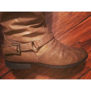 Brown riding boots