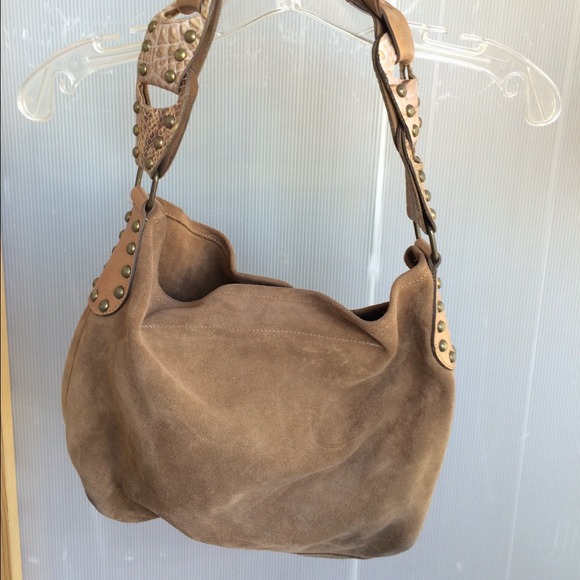 Brown suede purse
